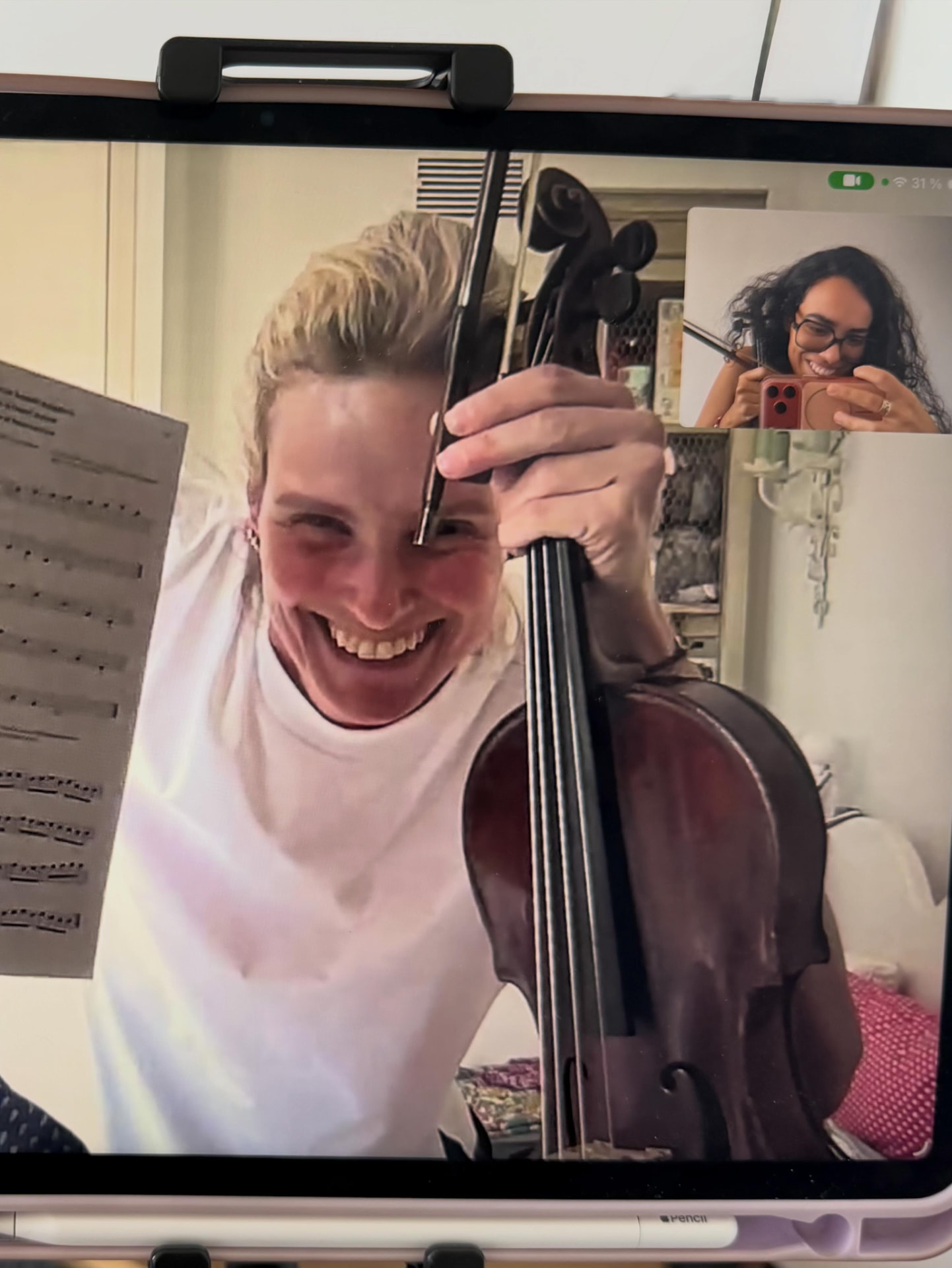 Clase de violín online por videollamada