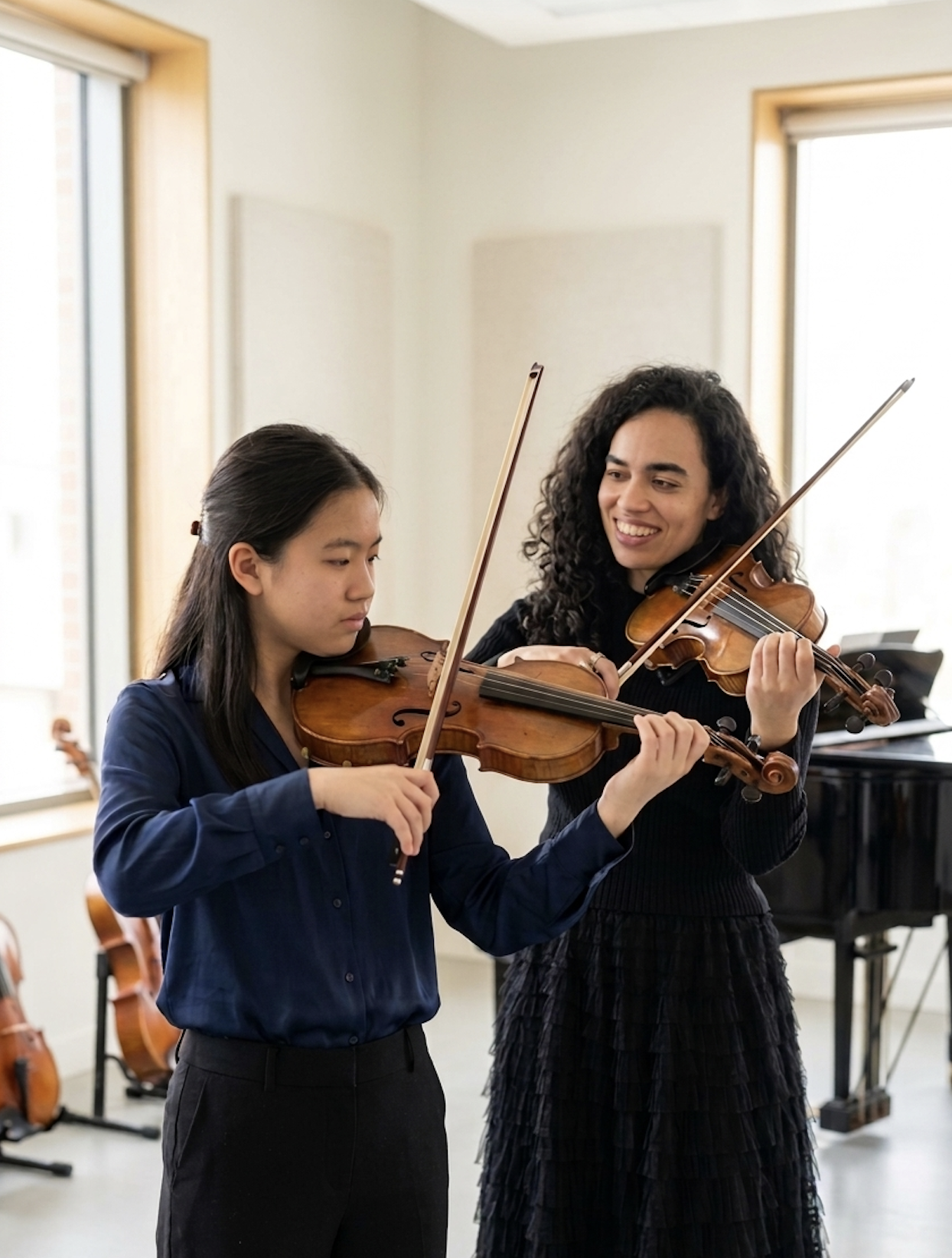 Retrato profesional de Violín con Lía, profesora de violín en Madrid